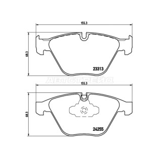 Колодки тормозные перед BMW 1 E82/3 E90/92/90/5 E60/63/65/X1 E89/E84 BREMBO