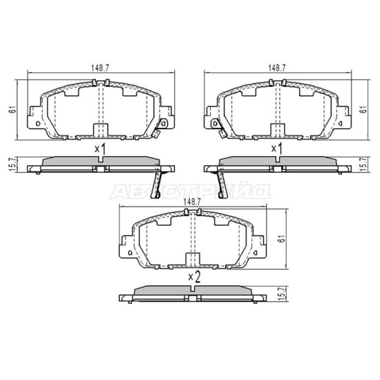 Колодки тормозные перед HONDA ACCORD VIII/ VEZEL RU1-4 13-/STEPWGN RP 15- SAT