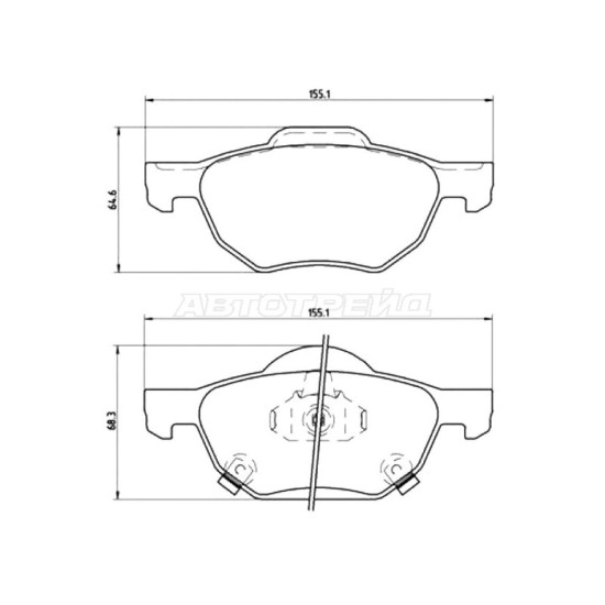 Колодки тормозные передн Honda Accord CL BREMBO