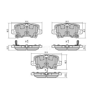 Колодки тормозные зад Honda CIVIC FK SAT