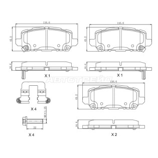 Колодки тормозные зад  HONDA HR-V 14-/VEZEL 13- SAT