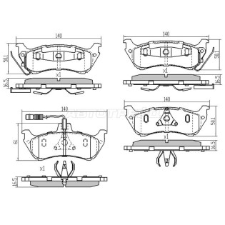 Колодки тормозные зад MERCEDES ML163 98-03 SAT